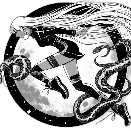 dragon, creature, hair, comic book art, concept art, fantasy art, pixel art, underwater transparent PNG cut-out