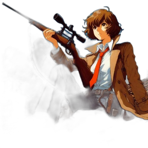 weapon, staff, jacket, concept art, pixel art, anime, photorealistic, animated transparent PNG cut-out