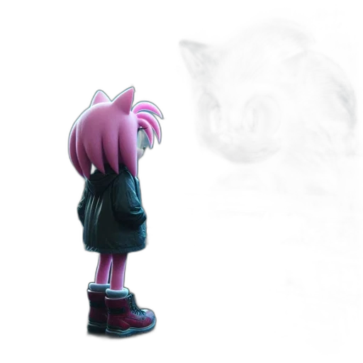 creature, animal, robot, mask, 3d render, concept art, vaporwave, pixel art transparent PNG cut-out