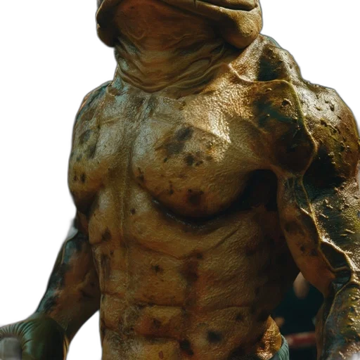 creature, animal, robot, face, 3d render, concept art, photorealistic, muscular transparent PNG cut-out