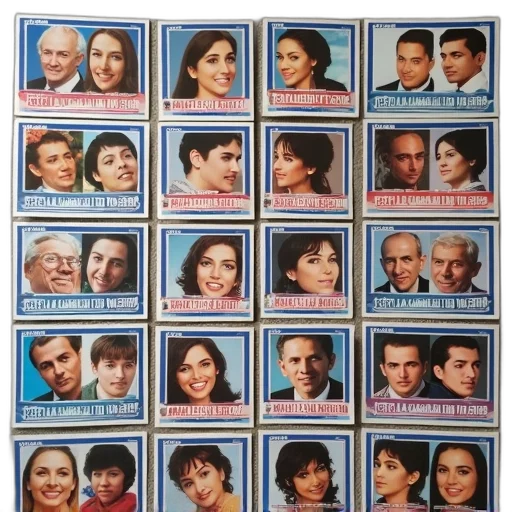 face, blue, pastel, collection, postcards, mosaic, various, faces transparent PNG cut-out