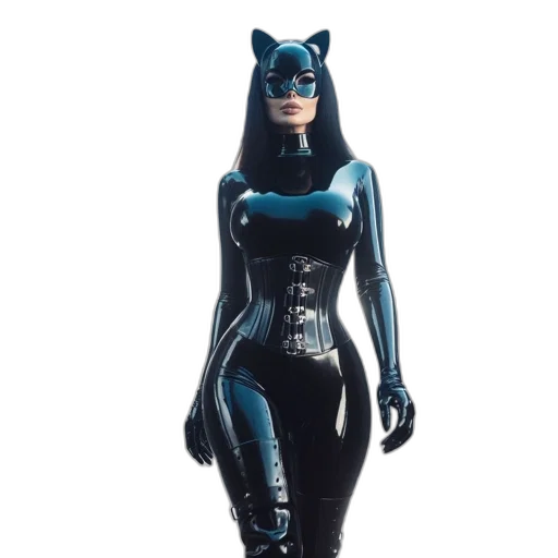 dress, mask, animal, concept art, comic book art, 3d render, urban, setting transparent PNG cut-out