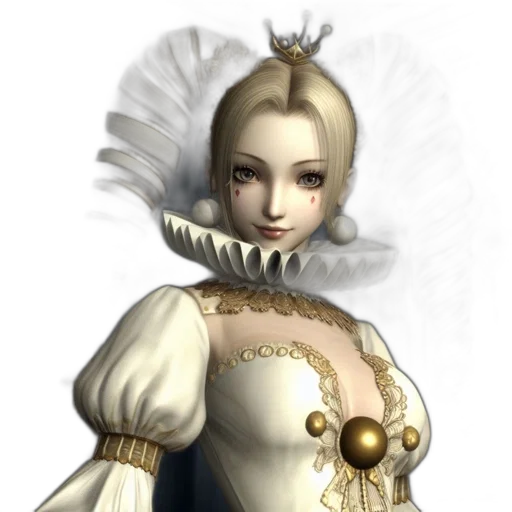 crown, dress, staff, jewelry, concept art, fantasy art, 3d render, photorealistic transparent PNG cut-out