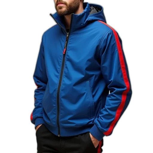 jacket, face, staff, 3d render, photorealistic, concept art, blue, colorful transparent PNG cut-out