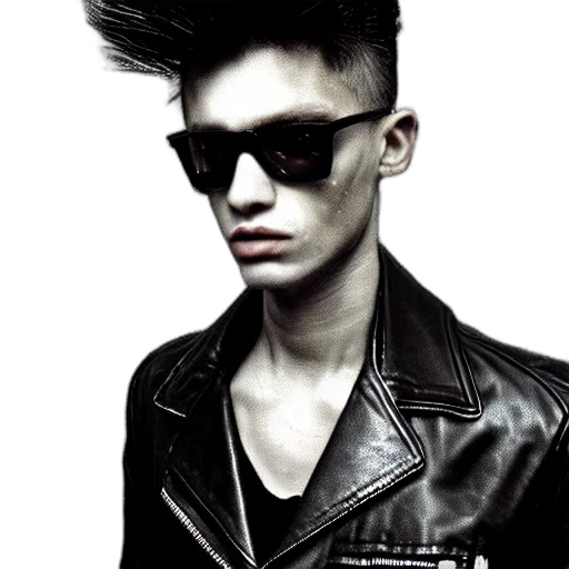 jacket, hair, face, photorealistic transparent PNG cut-out