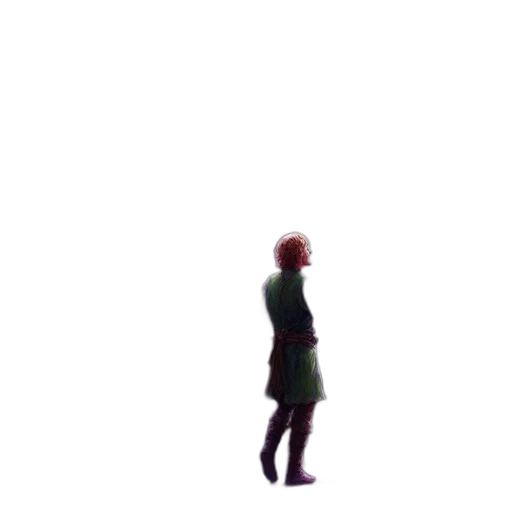 dress, jacket, robot, staff, pixel art, concept art, 3d render, anime transparent PNG cut-out