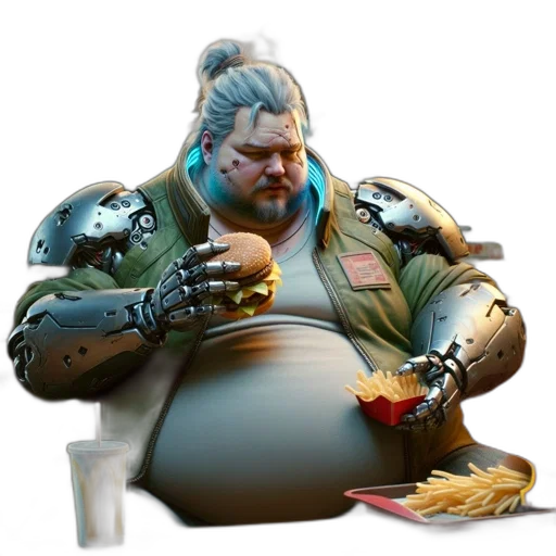 food, staff, robot, weapon, concept art, 3d render, cyberpunk, fantasy art transparent PNG cut-out