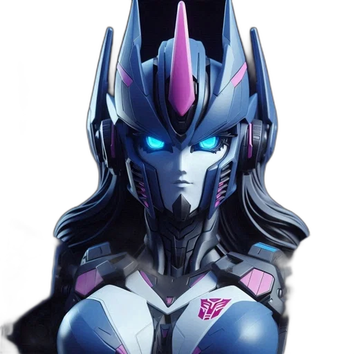 robot, mask, face, crown, concept art, vaporwave, 3d render, anime transparent PNG cut-out