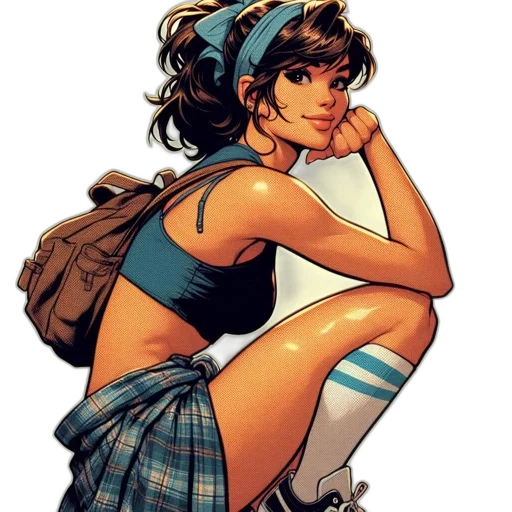 dress, comic book art, concept art, cartoon, anime, blue, illustration, shows transparent PNG cut-out