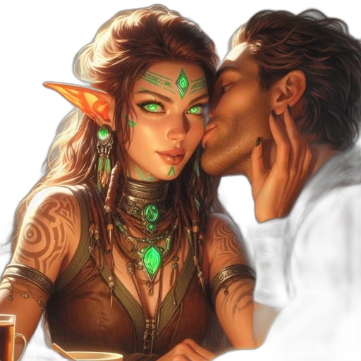 fantasy art, concept art, photorealistic, comic book art, fire, neon lights, green, intimate transparent PNG cut-out