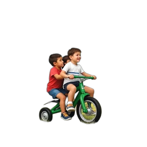 3d render, concept art, second, image, shows, same, three, children transparent PNG cut-out