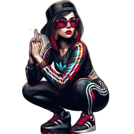 jacket, cyberpunk, pixel art, comic book art, cartoon, neon, red, colorful transparent PNG cut-out