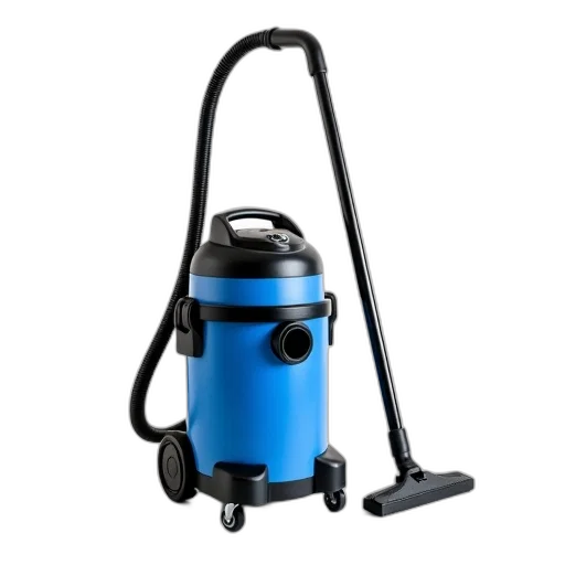 robot, staff, blue, black, industrial, vacuum, cleaner, long transparent PNG cut-out
