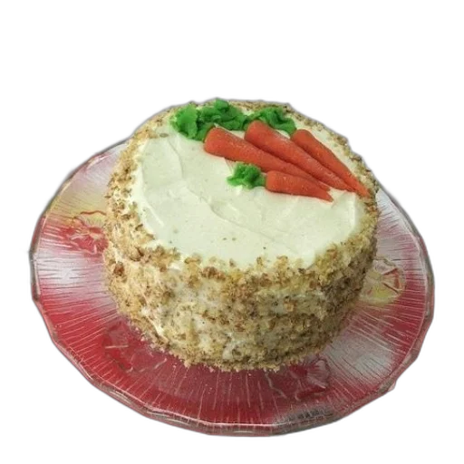 food, crown, hat, 3d render, carrot, cake, cream, cheese transparent PNG cut-out