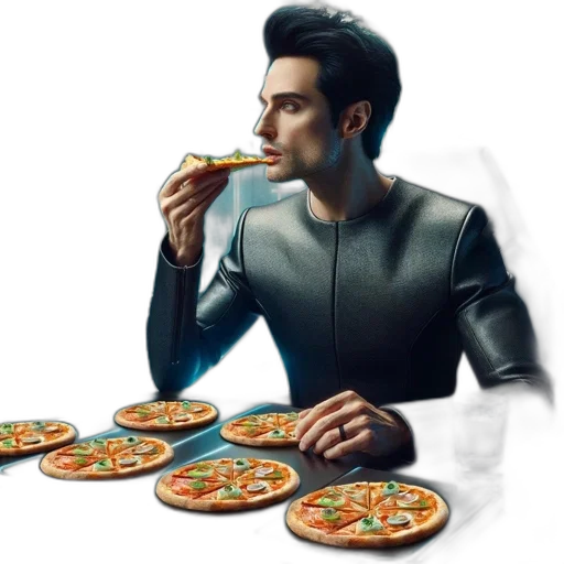 food, robot, jacket, concept art, comic book art, 3d render, pixel art, outer space transparent PNG cut-out