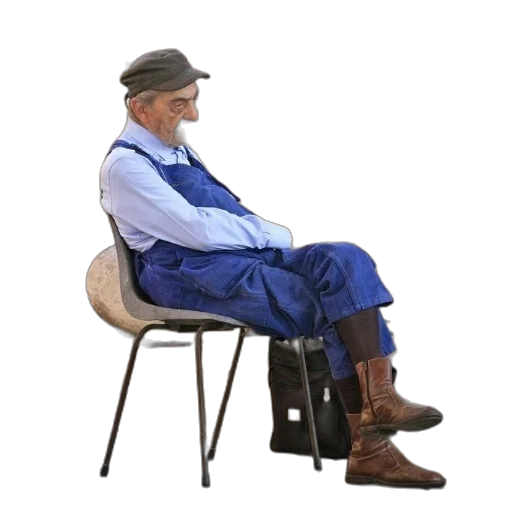 furniture, staff, jacket, hat, 3d render, concept art, photorealistic, blue transparent PNG cut-out
