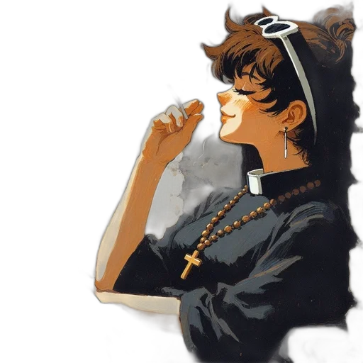 jacket, jewelry, anime, concept art, pixel art, vaporwave, young, woman transparent PNG cut-out