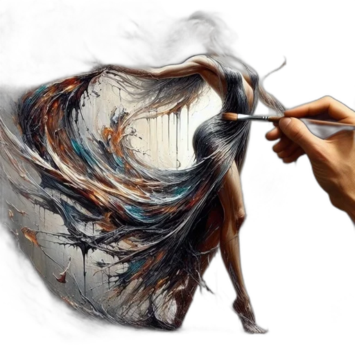hair, dress, mask, dragon, fantasy art, photorealistic, concept art, oil painting transparent PNG cut-out