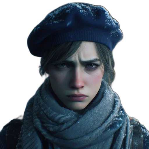 hat, face, jacket, weapon, concept art, photorealistic, fantasy art, cyberpunk transparent PNG cut-out