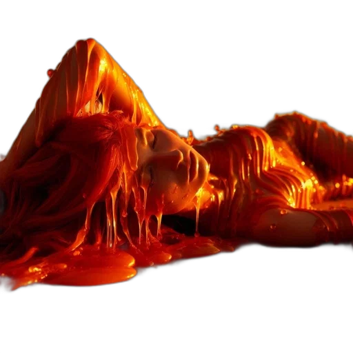 dress, hair, creature, mask, 3d render, photorealistic, concept art, fire transparent PNG cut-out