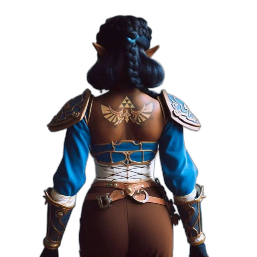 jacket, staff, crown, dress, concept art, fantasy art, pixel art, 3d render transparent PNG cut-out