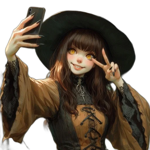 mask, face, hat, staff, fantasy art, oil painting, photorealistic, concept art transparent PNG cut-out