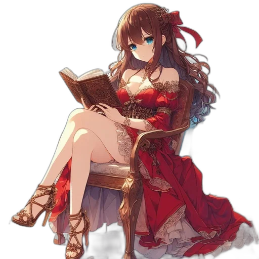 dress, crown, furniture, weapon, anime, fantasy art, concept art, pixel art transparent PNG cut-out