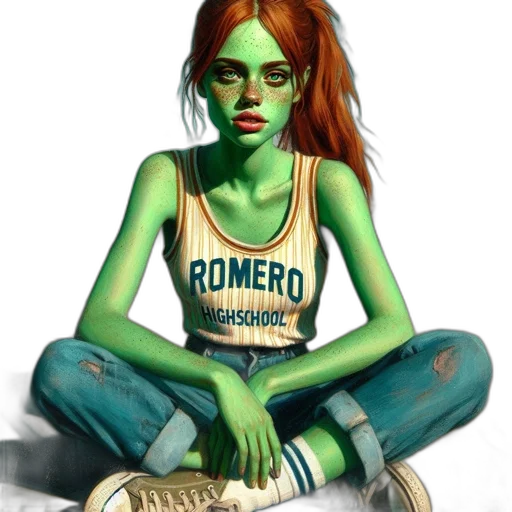 mask, comic book art, concept art, fantasy art, photorealistic, green, neon, young transparent PNG cut-out