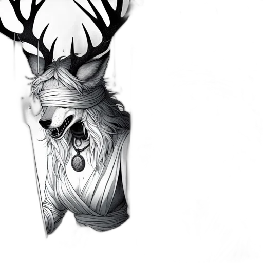 mask, crown, creature, animal, fantasy art, concept art, photorealistic, comic book art transparent PNG cut-out