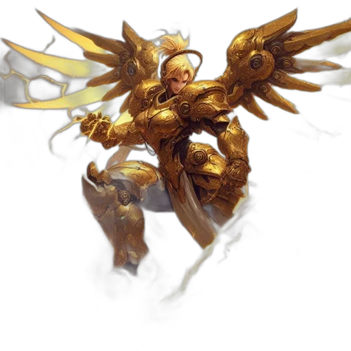 weapon, staff, concept art, fantasy art, pixel art, 3d render, golden, armored transparent PNG cut-out
