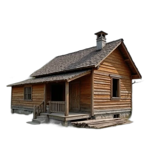 building, furniture, 3d render, photorealistic, concept art, small, wooden, house transparent PNG cut-out