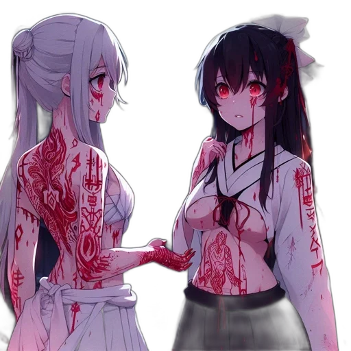 dress, weapon, anime, concept art, pixel art, fantasy art, fire, forest transparent PNG cut-out