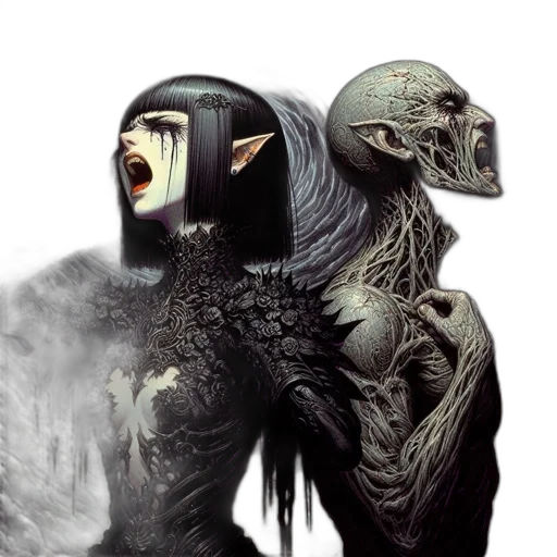 creature, mask, animal, face, concept art, fantasy art, photorealistic, comic book art transparent PNG cut-out