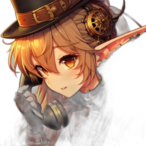 hat, staff, mask, face, fantasy art, watercolor, anime, pixel art transparent PNG cut-out