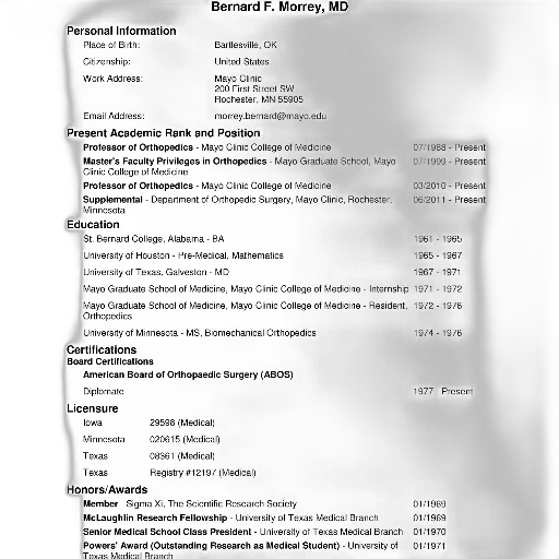 staff, resume, bernard, morrey, detailing, his, personal, information transparent PNG cut-out