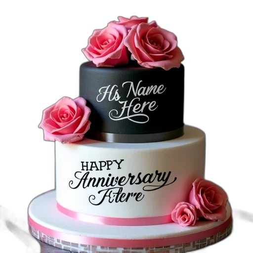 3d render, three-tiered, wedding, cake, black, white, color, scheme transparent PNG cut-out
