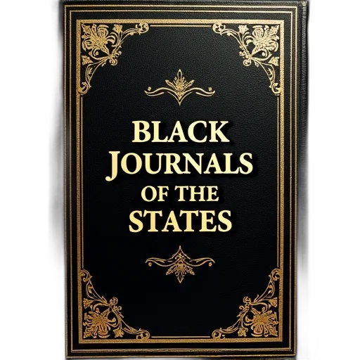 book, cover, titled, black, journals, united, states, gold transparent PNG cut-out