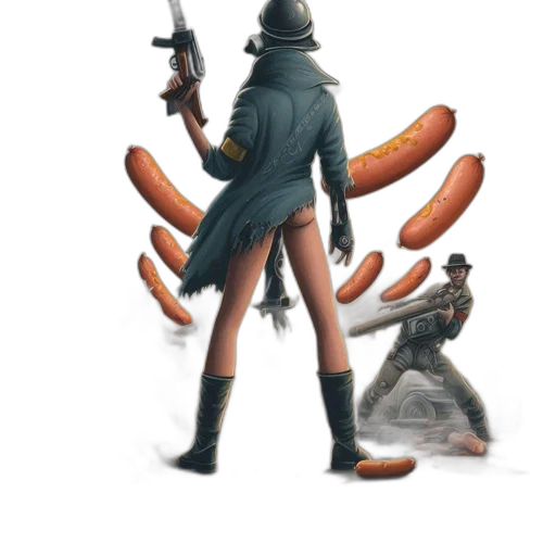 weapon, food, creature, staff, concept art, comic book art, watercolor, pixel art transparent PNG cut-out