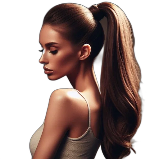 hair, face, photorealistic, cartoon, oil painting, concept art, side, profile transparent PNG cut-out