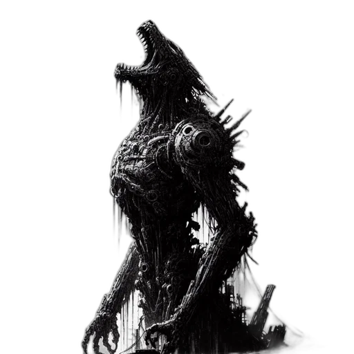 creature, dragon, animal, robot, concept art, fantasy art, comic book art, pixel art transparent PNG cut-out