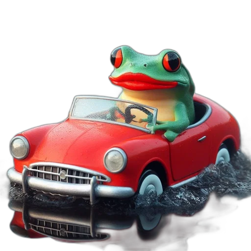 car, animal, hat, creature, photorealistic, concept art, 3d render, pixel art transparent PNG cut-out