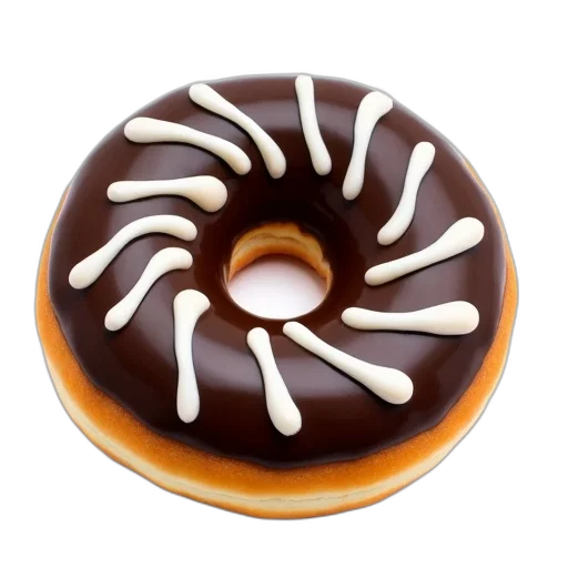 food, crown, jewelry, weapon, 3d render, photorealistic, chocolate, donut transparent PNG cut-out