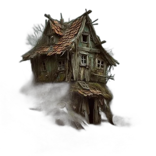 building, furniture, concept art, fantasy art, watercolor, photorealistic, fog, snow transparent PNG cut-out