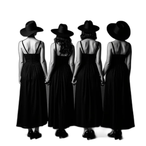 dress, hat, staff, jewelry, concept art, photorealistic, 3d render, dark transparent PNG cut-out