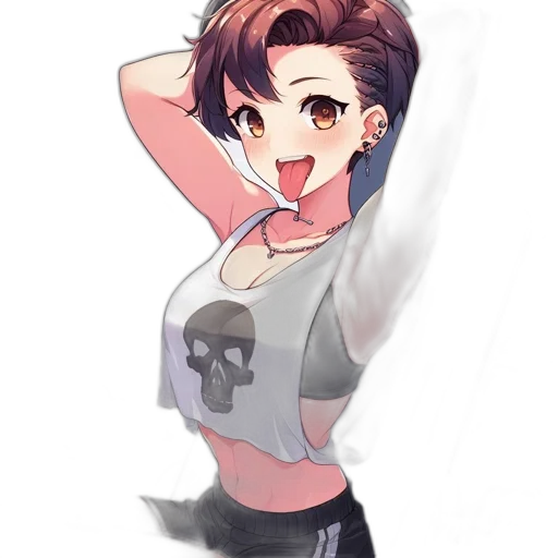 jacket, weapon, staff, robot, anime, cartoon, pixel art, watercolor transparent PNG cut-out