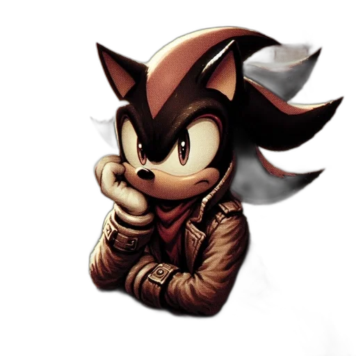 staff, jacket, animal, weapon, pixel art, concept art, 3d render, comic book art transparent PNG cut-out