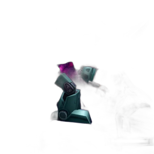 robot, jewelry, crown, weapon, 3d render, concept art, vaporwave, photorealistic transparent PNG cut-out