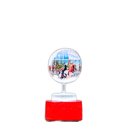 3d render, snow, globe, walmart, beach, volleyball, inside, depth transparent PNG cut-out