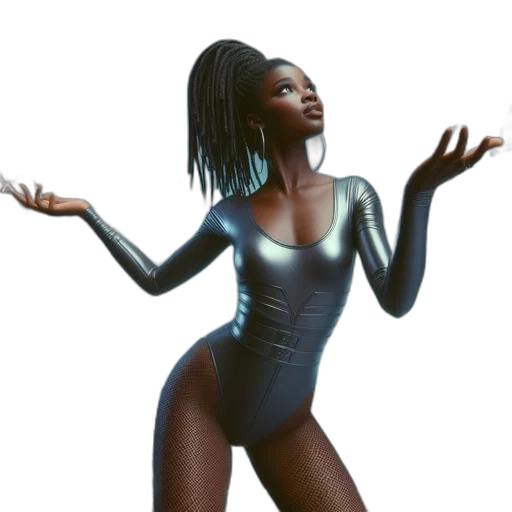 dress, concept art, 3d render, fantasy art, pixel art, dark, woman, metallic transparent PNG cut-out