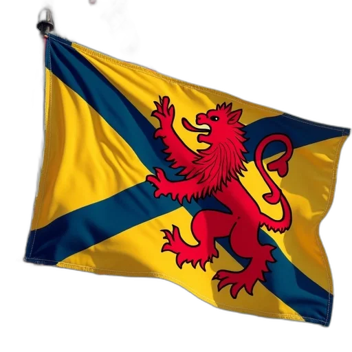 dragon, first, image, depicts, stylized, flag, scotland, featuring transparent PNG cut-out